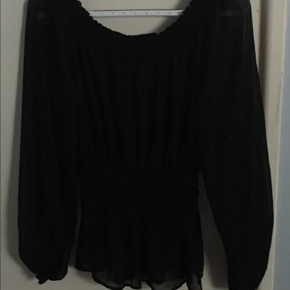 Forever 21 Black Sheer Top - Picture 1 of 2